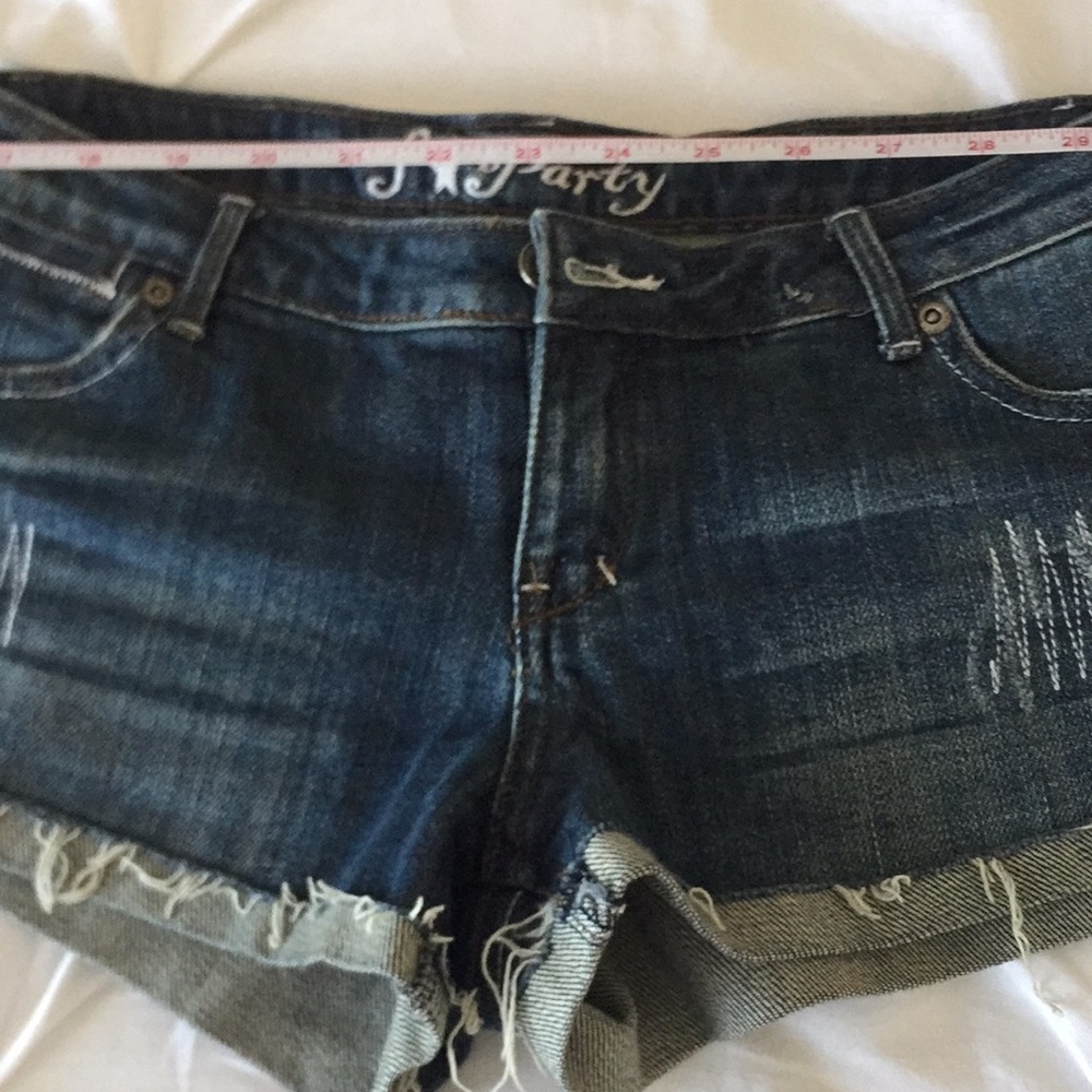 Dark denim shorts